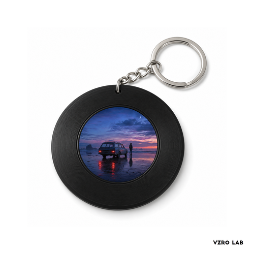Custom Vinyl Record NFC Music Keychain - Tap to Play