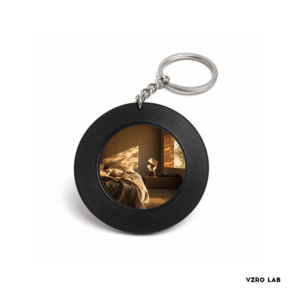 Custom Vinyl Record NFC Music Keychain - Tap to Play